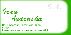 iren andruska business card